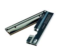 Unger Trim 10+1 - Rasqueta de cristal con soporte de acero inoxidable (4") En práctica caja de plástico, con 10 cuchillas)