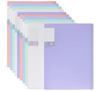 UNGFEI 10 carpetas de exhibición A4 con bolsillos, carpeta de 40 bolsillos con fundas de plástico, libro de exhibición para oficina, escuela, entrevistas, 5 colores, 32 x 23 x 4 cm