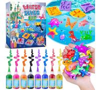 UNGLINGA Kit de juguete de hadas de agua mágica para niños, 8 botellas de gel de color, gel de agua, crea tus propios animales acuáticos, set de manualidades acuáticas de hadas para niñas y niños