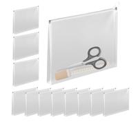 Ungtyb A4 A5 Document Storage Pouches, Organizer Bags, Waterproof Document Pouch Set, Zip File folders, School Supplies Storage Bag for Indoor, Outdoor, 12 Pieces
