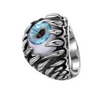 Ungtyb Anillo de aleación Punk Eye, Gothic Statement Jewelry, Ergonomic Finger Fit, Mysterious Fashion Accessory, Bold Style for Women Men Teens Adults Friends Celebrations Events 9g, riferimento