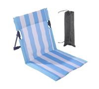 Ungtyb Beach Chair - Outdoor Folding Lounger for Camping Relaxing | Striped Fabric Aluminum Frame, Lumbar Support Portable Seating Patio Pool Lawn Garden Picnic Sports Comfort Recliner Seat