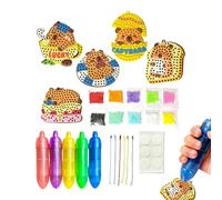 Ungtyb Bead Crafts for Kids - Educational Art Supplies | Children Handmade Bead Art Dotting Kit for Boys and Girls, for Home School, Party, Classroom Play, Learning Activity, Birthday Gift Craft Set