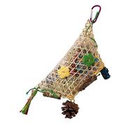 Ungtyb Bird Foraging Toys, Parrot Shredder Play Center, Interactive Chewing Enrichment, Colorful Hanging Mental Stimulation Indoor Outdoor Use for Training, 9.06x3.94x1.57 Inches