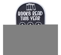 Ungtyb Bookshelf Counter Decor, Modern Book Tracker Ornament for Book Lovers, Up to 999 Books Read Display for Women, Men, Library, Dorm, Home, Study, Offices, Living Room, 4.72x5.67 Inches
