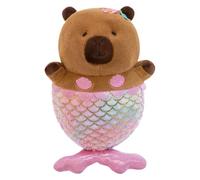 Ungtyb Capybara Plush Pillow, Soft Mermaid Capybara Stuffed Toy, Cozy Cuddle Cushion, Comfortable Touch Plush, Exquisite Present, Crafted from Plushy Materials, 11.81in/19.69in