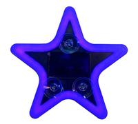 Ungtyb Car Window Light - Star Shape Solar Powered Neon Lamp | Ambient Interior Lighting with Suction Cup, LED Atmosphere Glow with Auto Sensor, Van Decorative Accessory for Road Trip
