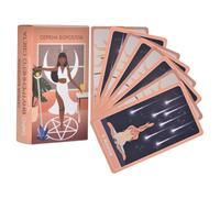 Ungtyb Cartas de tarot - 78 piezas de cartas de adivinación míticas de oráculo | Obra de arte detallada diseño portátil para meditación, orientación espiritual, astrología, autorreflexión o lectura