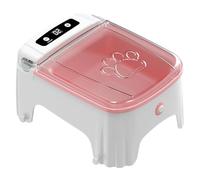 Ungtyb Cat Food Bowl, Pet Food Dispenser, Large Capacity Automatic Sensor Easy Refills Sturdy Pet Feeder, Electric Food Dispenser for Small Pets, 9.06 x 6.69 x 4.53" Gray, Pink