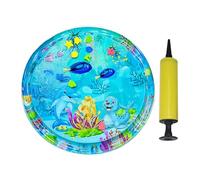 Ungtyb Cat Water Mat, Toy Pad with Animal Design, Inflatable Cooling Artifact, Thickened Splash, Play Pool for Pets, Summer Enrichment Fun Indoor Outdoor Use, 25.59x21.65 Inches