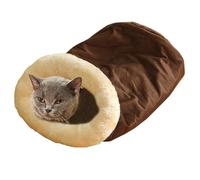 Ungtyb Cat Winter Sleeping Bag, Foldable Warm Cat Cave, Semi Enclosed Cats Bed, Soft Cats Hideaway with Comfortable Warm Cat Sleeping Bag for Indoor and Outdoor Use (1 Piece)