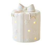 Ungtyb Ceramic Christmas Decorations, Lighted Table Centerpiece, Vintage Christmas Decor, Hollow Light Table Top, Indoor Holiday Decorations, Removable Christmas Decor for Holiday Decor