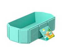 Ungtyb Children Bath Tub, Foldable Kids Shower Basin, Anti Slip Design Tub, Thick Material with Stable Base Ideal for Bathroom Travel Nursery, 29.53x17.72x9.84 Inches