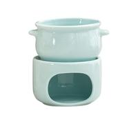 Ungtyb Chocolate Fondue Cup - Non-Stick Ceramic Warmer Pot with Forks | Fondue Mug Set for Cheese, Marshmallow, Dipping Dessert, Beverage, Dinner, Wedding, Party, Birthday Celebration