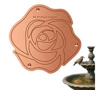 Ungtyb Copper Bird Bath Disk - 0.6mm Metal Plate Garden Insert for Water Bowls Fountain Patio Lawn Outdoor Use | Flat Wildlife Drinking Surfaces Perfect for Ceramic Solar Heated Basins