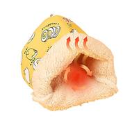 Ungtyb Cotton Bird Tent Nest, Warm Bird Snuggle Cabin, Stuffed Bird Hideaway, Cozy Birds Cave for Budgies S 15x15x14cm And L 19x18x16.5cm for Parakeet, Cockatiel, Indoor, Cage, Yellow Color