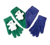 Ungtyb Couple Holding Hands Gloves - Love Touch Mittens for Cold Weather for Boyfriend Girlfriend | Acrylic Knit, Duals Pocket Design, Touch Screen Compatible, Shared Hand Pocket for Warmth, Wear