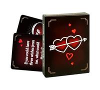 Ungtyb Couples Card Game - Romantic Question Cards | Conversation Starter Games for Couples with 50 Prompt Cards for Wife Husband, Date Night & Valentine’s Day, Relationship Bonding Game for Adults