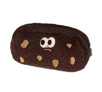 Ungtyb Cute Pen Pouch, Cookie Pencil Organizer Case, Lightweight Portable Sturdy, Decorative Plush Bag, Stationery Storage for Indoor, Present, Home, School, 21x13cm