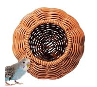Ungtyb de pájaros para Jaula, Cockatiel - Casa de Loro de ratán Hecho a Mano | IMITACIÓN RATISTA Rattan Birds Nest para Patio de Patio de jardín, para Periquito, cacatúa