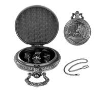 Ungtyb Dice Games, Game Dice Watch Case, Watch Shell Dice Game Set, Retro Design Role Playing Toy for Friends Parties, Family Gatherings, Theme Parties, and Other Holidays, Alloy Materials