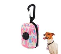 Ungtyb Dog Poop Bag Holder, Zipper Pouch Dispenser, Carabiner Clip and Waste Bag Storage, Compact and Durabless, Outdoor Walking and Travel 7x5x5cm 16g Multicolor