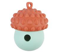 Ungtyb Dog Treat Puzzle Toy, Interactive Food Dispenser, Chew-Resistant Play Ball, Teeth Cleaning Trainer, Mental Stimulation Toy, Silicone Material, 3.35x3.35x5.31in