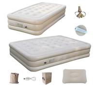 Ungtyb Double Sleeping Pad, Inflating Camp Mattress, Portabled Design, Thickened Airbed, Built in Pump Ideal for Backpacking and Outdoor Adventures, 300 kg