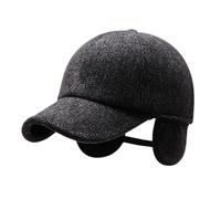 Ungtyb Earmuff Baseball Caps, Fashionable Men's Hats, Cycling Baseball Hats, Running Beanie Caps, Stylish Wool Baseball Caps for Outdoor Activities Like Cycling, Running and Hiking, Negro