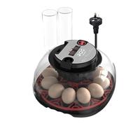 Ungtyb Egg Incubator, Digital Temperature Control, Automatic Egg Turner, Led Candling Light, Clear Lid, Hatching for Chicken, Duck, Quail, Pigeon, 30.5x19.5x31.5cm 1630g Transparent