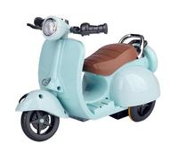 Ungtyb Electric Motorcycle Toy, 360 Degree Rotating Stunt Bikes, Lightweight Sturdy with Lights and Sound, Decorative Compact Portable, Battery Powered Figure Car for Home, 19x9.5x12.5cm