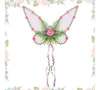 Ungtyb Fairy Wings, Fairy Costume with Vines, Women's Ethereal Wings for Cosplay, Stage Performance, Holiday, Pride Parade, Halloween, Christmas, Garden Party, or Fantasy Event, 48 x 63 cm Multicolor