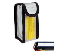 Ungtyb Fireproof Battery Storage Bag, Battery Safety Pouch, Lightweight Sturdy Fire Organizer, Charging Portable Case, Wear Protective Pouch for Travel, Indoor, Home, multicolor, 125x64x50mm, Consulte