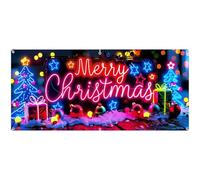 Ungtyb Garage Cover - Waterproof LED Holiday Decor | Large Weather-Resistant Garage Door Wrap with Bright Lights & Easy Setup, Perfect for House, Yard, Porch, Patio, Outdoor Parties Use
