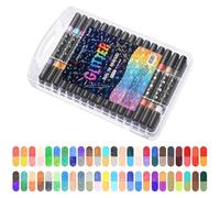 Ungtyb Glitter Pens - Sparkling Glitter Markers Sturdy Design Perfect for Easter, Christmas, Birthday, School Projects, Journaling or Writing & Art, 16/6.3in, 72 colors/96 colors