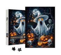 Ungtyb Halloween Puzzle, Jigsaw Puzzle Gothic Ghost Theme, Challenging Design, High Resolution Artwork 1000 Pieces for Adult Men Women Kids Collectors, for Holiday Party Fun