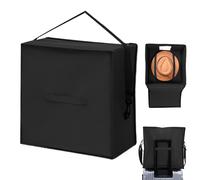 Ungtyb Hat Organizer Storage Bag, Portable Cap Holder Box with Carrying Handles, Foldable Travel Case, Perfect for Wardrobe, Bedroom, Home, Indoor Outdoor Vacation Trip Use, 42x42x20cm Gray Black