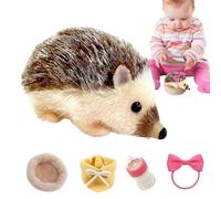 Ungtyb Hedgehog Plush Toy, Soft Hedgepig Toy, Silicone Animal Model, Simulation Indoor Home Decorations for Living Room, Bedroom, Study, 2.76x5.12 Inches, 1 Set