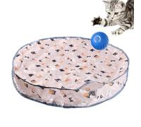 Ungtyb Interactive Cat Play Mat, Automatic Rolling Kitten Toy, Three Activity Modes, Fast Paced Pet Game for Festivals and Birthdays, 8.66x2.36x3.15 Inches