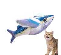 Ungtyb Interactive Chirping Fish Toy, Realistic Flopping Cat Toy, Touch-Activated Sound Movement, Rechargeable Keeping Indoor Cats Active Kittens, 6 x 28 x 6 cm Multicolor