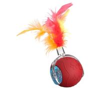 Ungtyb Interactive Pet Rolling Ball, Smart Motion Sensor, Automatic Obstacle Avoidance Diameter, Indoor Play, Both Dogs and Cats Indoor Play, 5.7 cm Red Yellow