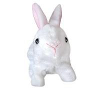 Ungtyb Interactive Plush Bunny, Realistic Electronic Rabbit Toy, Hopping and Ear-Wiggling Stuffed Pet, Soft Twitching Bunny Figure for Boys Girls Kids Gift Playtime Home Fun Use 6.3x3.54x6.3in