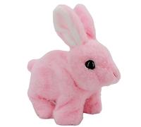 Ungtyb Interactive Plush Bunny, Realistic Electronic Rabbit Toy, Hopping and Ear-Wiggling Stuffed Pet, Soft Twitching Bunny Figure for Boys Girls Kids Gift Playtime Home Fun Use 6.3x3.54x6.3in