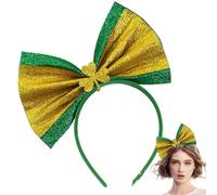 Ungtyb Irish Holiday Hairband, Green Bowler Headband, Patrick's Day Hairband, Costume Hair Accessories, Green Irish headband with bowler hat design, perfect for St. Patrick's Day celebrations, holiday