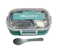 Ungtyb Kids Lunch Box, 3-Compartment Leakproof Food Container with Utensils, Snack Storage for Adults and Children, Ideal for School, Daycare, Offices, Picnic, or Travel Use, 1 Piece