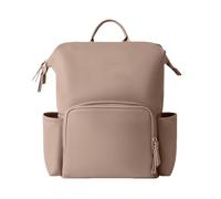 Ungtyb Leather Baby Diaper Backpack, Water Resistant Toddler Bag, Fashionable PU Leather Mommy Daypack, Spacious Travel Organizer, Multi Pocket Storage for Parents, verde caqui, riferimento alla