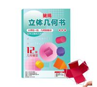 Ungtyb Libro de actividades de viaje | Modelo 3D educativo portátil | Cuaderno De Formas Geométricas 3D Infantil | Para Escuela Primaria Infantil Hogar Viajes Vacaciones Cumpleaños