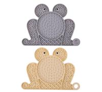 Ungtyb Licking Mat, Dog Suction, Silicone Suction Cups Dogs Feeder in Frog Shape, Non-Slip Plate for for Reliefs, Training, and Travel Use, 7.87x5.71 Inches