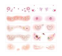 Ungtyb Long-Lasting Makeup Stickers, Kids Parties Makeup, Holiday Face Stickers, 10-Pack Christmas Makeup Face Blush Stickers For Kids And Girls For Holiday Parties And Festivals
