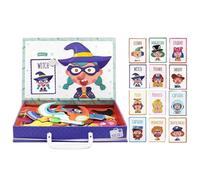 Ungtyb Magnetic Puzzle Set - Double Sided Educational STEM Toy | Creative Learning Game Boys/Girls, Perfect Kids' Gift for Travel, Home Play, Preschool, Classroom and Early Learning Activities